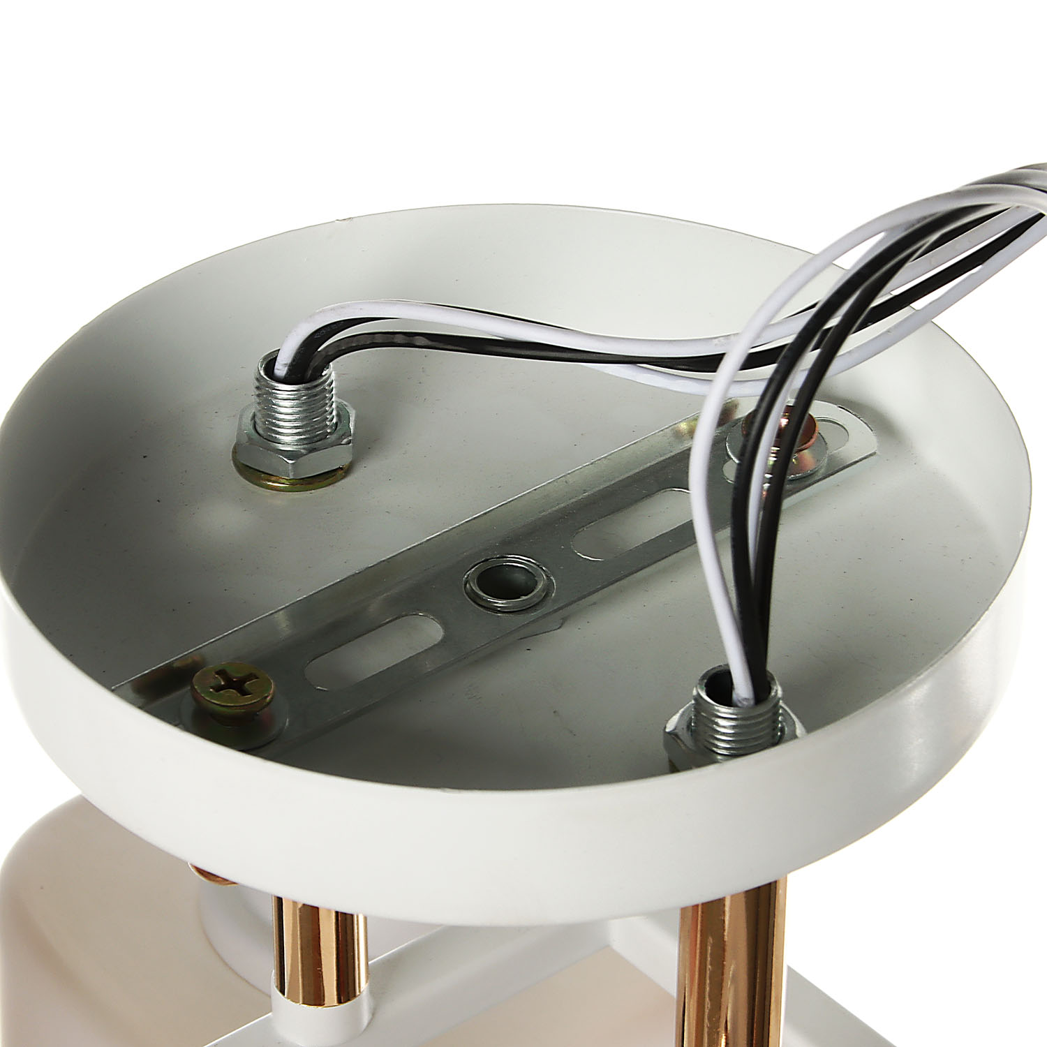 Люстра "Камелия" 4хЕ27 40Вт бело-золотой 56х56х27см 9408299 S=12м2