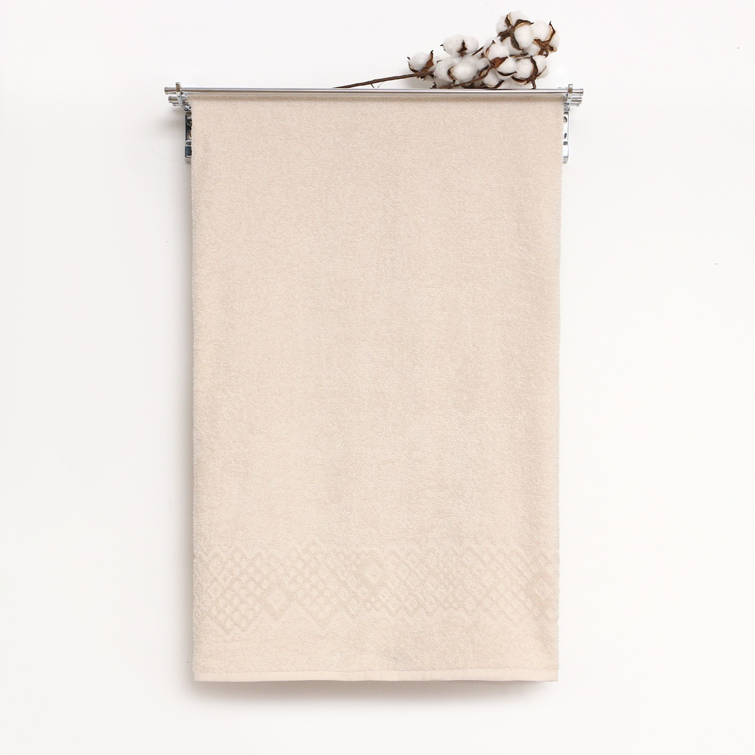 Полотенце махровое Flashlights, 50х90 см, 305 г/м², молочный Полотенце махровое Flashlights, 50х90 см, 305 г/м², молочный