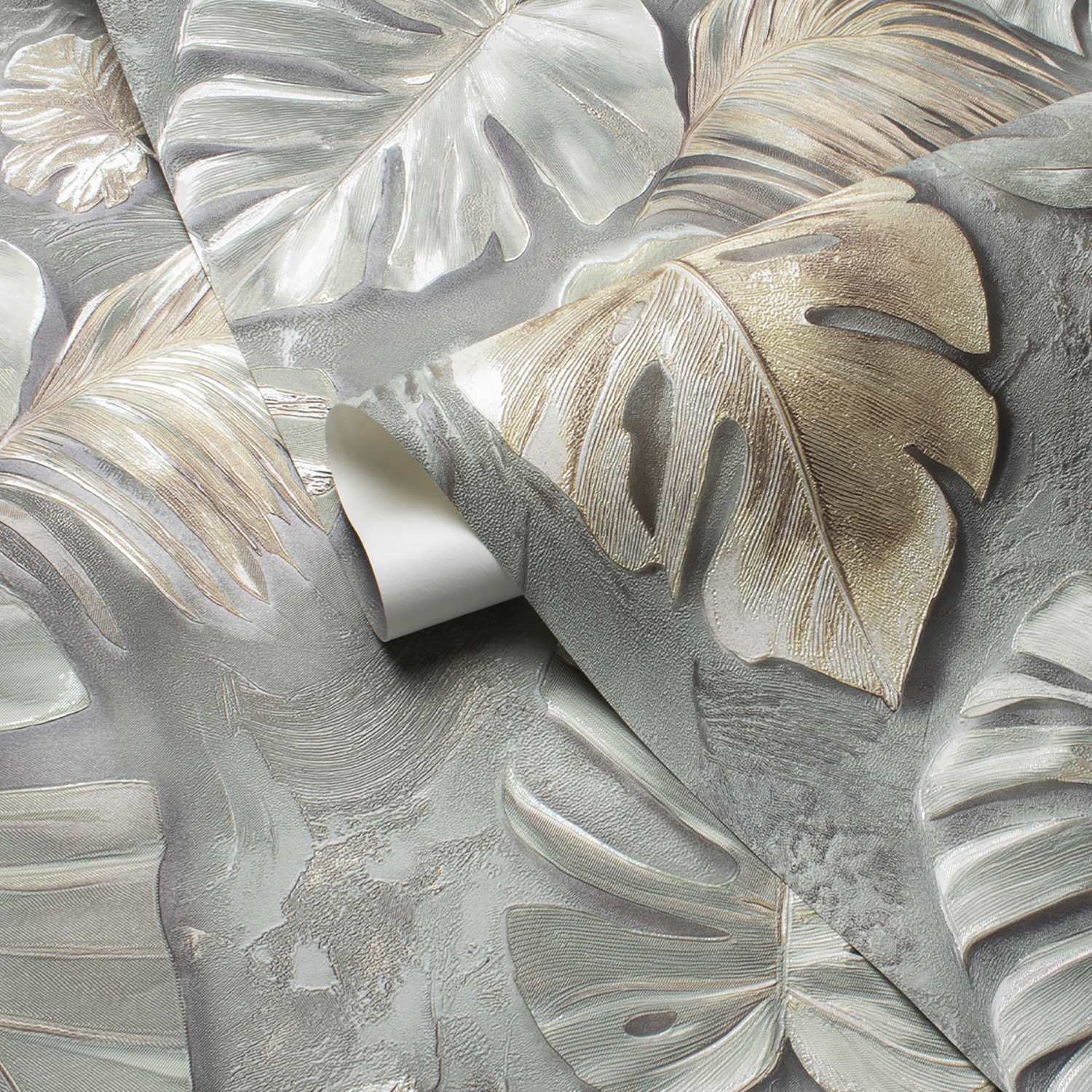 Обои  флиз Victoria Stenova Madeira  (сер./зел.) 585553 1.06*10м *6