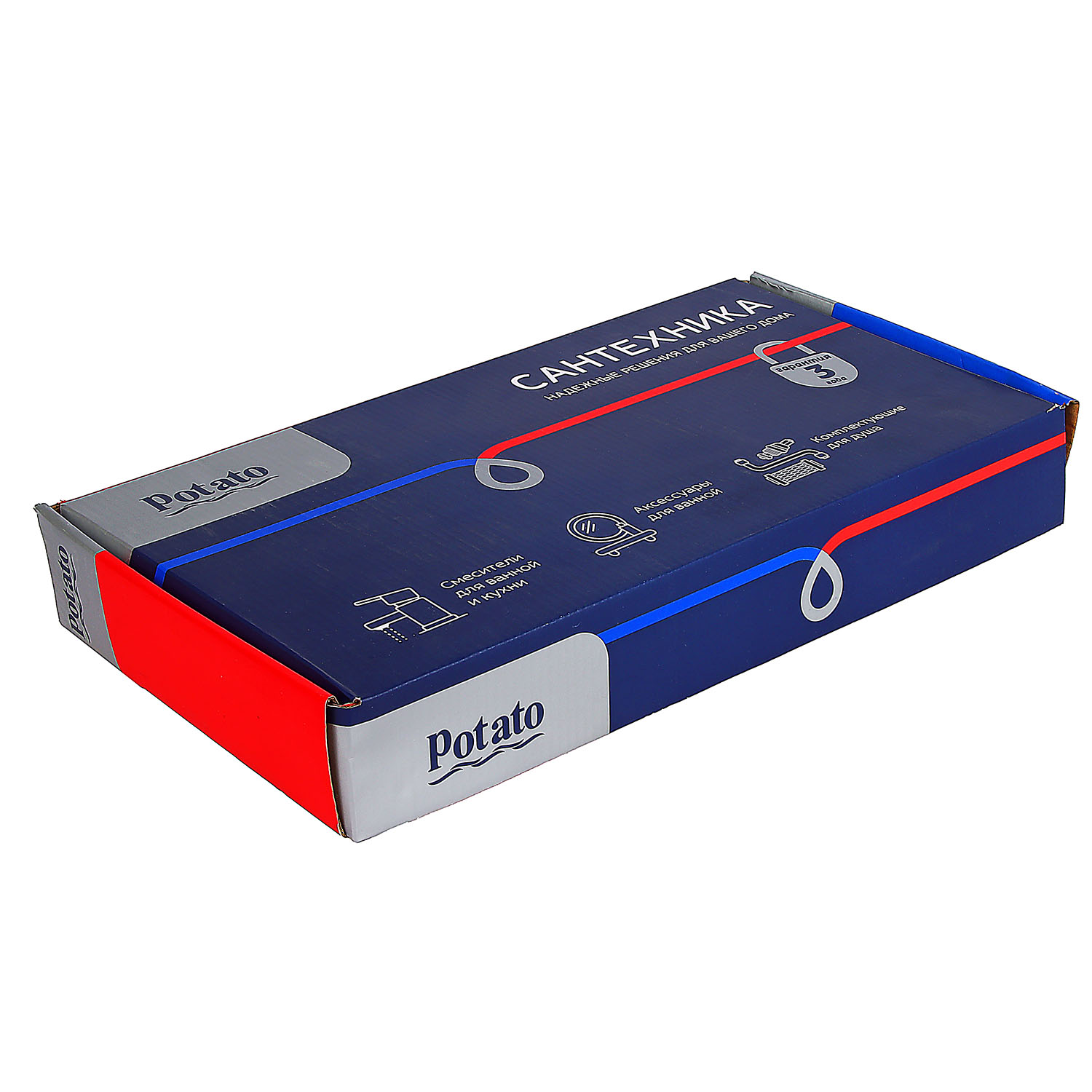 Смеситель для кухни Potato P40303S высокий излив *1/10 Смеситель для кухни Potato P40303S высокий излив *1/10