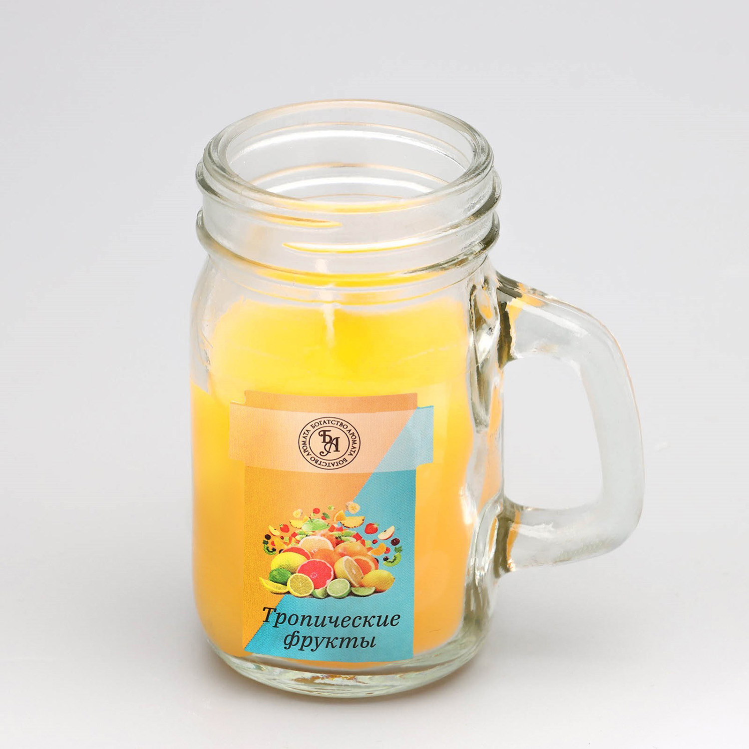 Свеча ароматическая в банке "Тропические фрукты", 7,2 х 8,5 см, 190 г  9485661