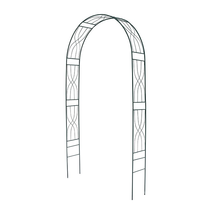 Арка садовая 230 х 120 х 27 см, разборная, металл, зелёная "Песочные часы" * 1 Арка садовая 230 х 120 х 27 см, разборная, металл, зелёная "Песочные часы" * 1