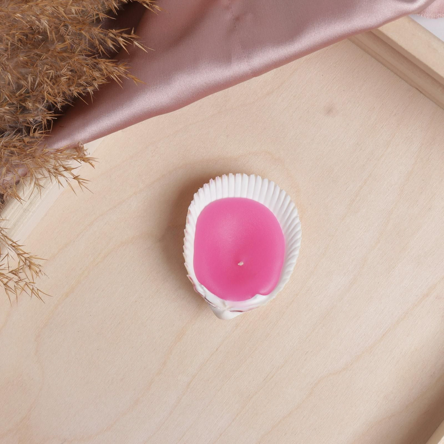 Свеча-ракушка "Time to dream",розовая, 9 х 6 х 2,5 см 6581971