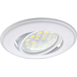 Светильник встраиваемый MR16 DH03 GU5.3 Ecola поворот.выпук. Белый 25x88 FW1601EFS *10/100