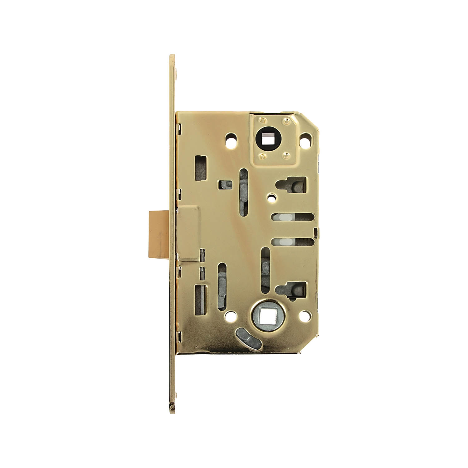 яяяЗащелка врезная п/ручку и фиксатор ЗОЛОТО БЕСШУМНАЯ 5300-Р-WC-G Апекс *1/5/40