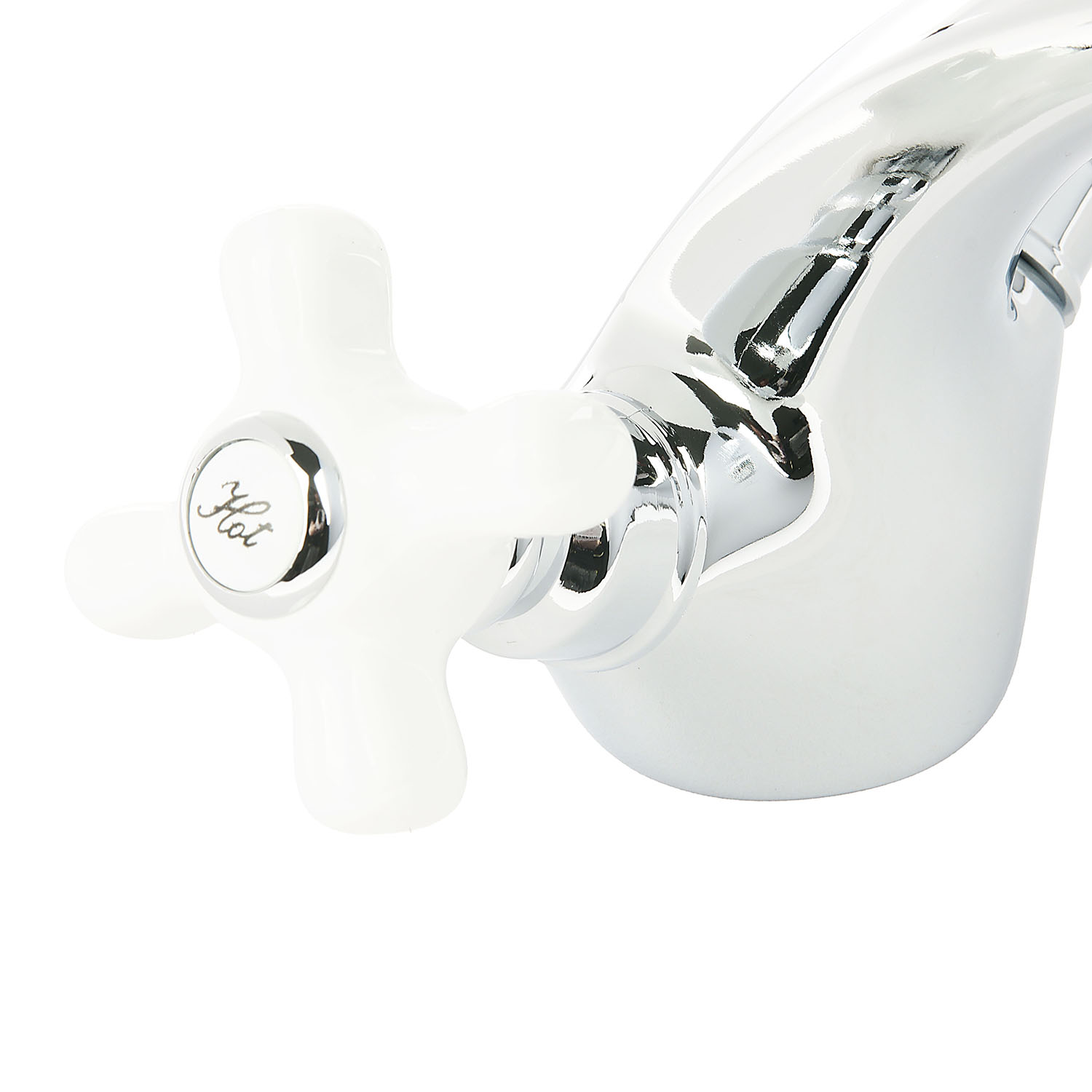 Смеситель для умывальника Potato P1063, короткий излив, двухвентильный