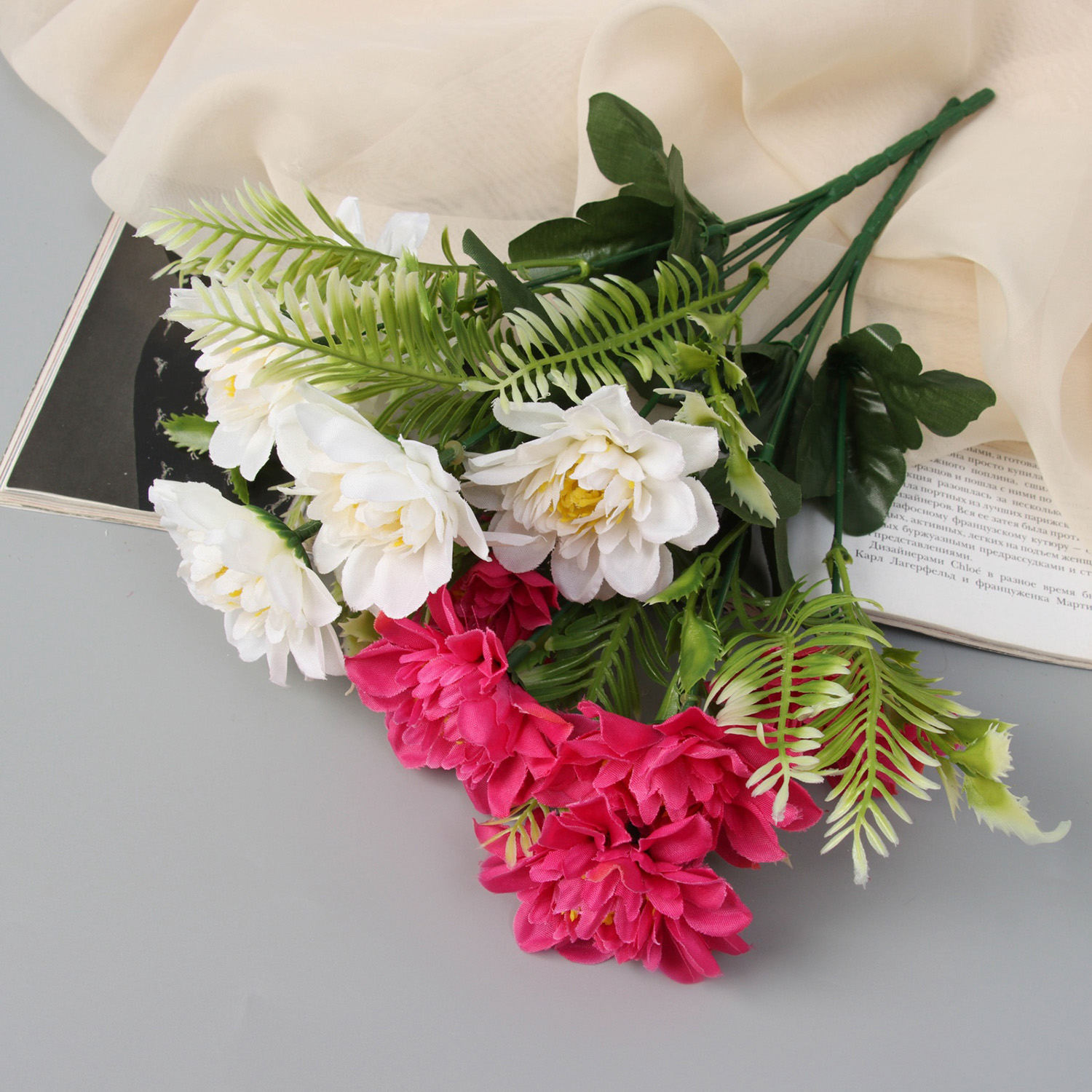 Букет искусственный «Бегония ампель», 26 см, МИКС