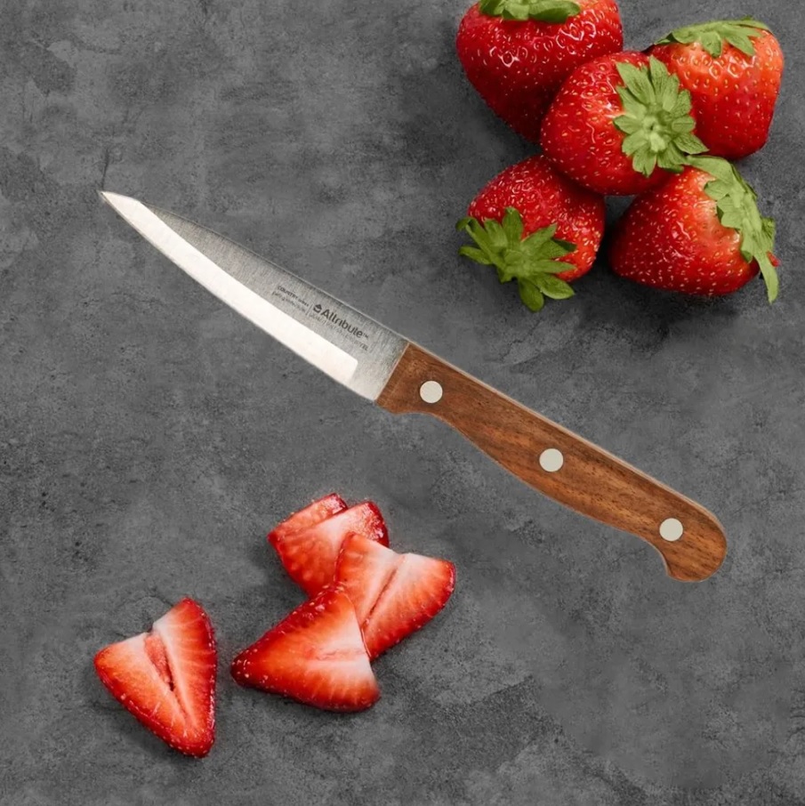 Нож кухонный ATTRIBUTE  дер.руч. Country д/фруктов дл.лезв.9см AKC204 блистер *1/6/72 Нож кухонный ATTRIBUTE  дер.руч. Country д/фруктов дл.лезв.9см AKC204 блистер *1/6/72