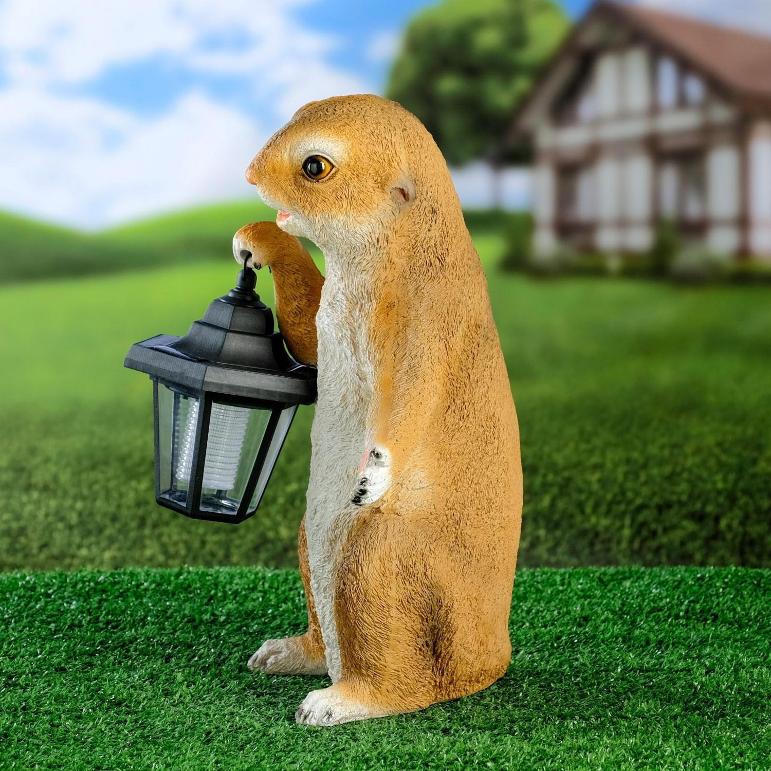 Садовый фонарь "Суслик с фонариком" 15х15х36см  4160847