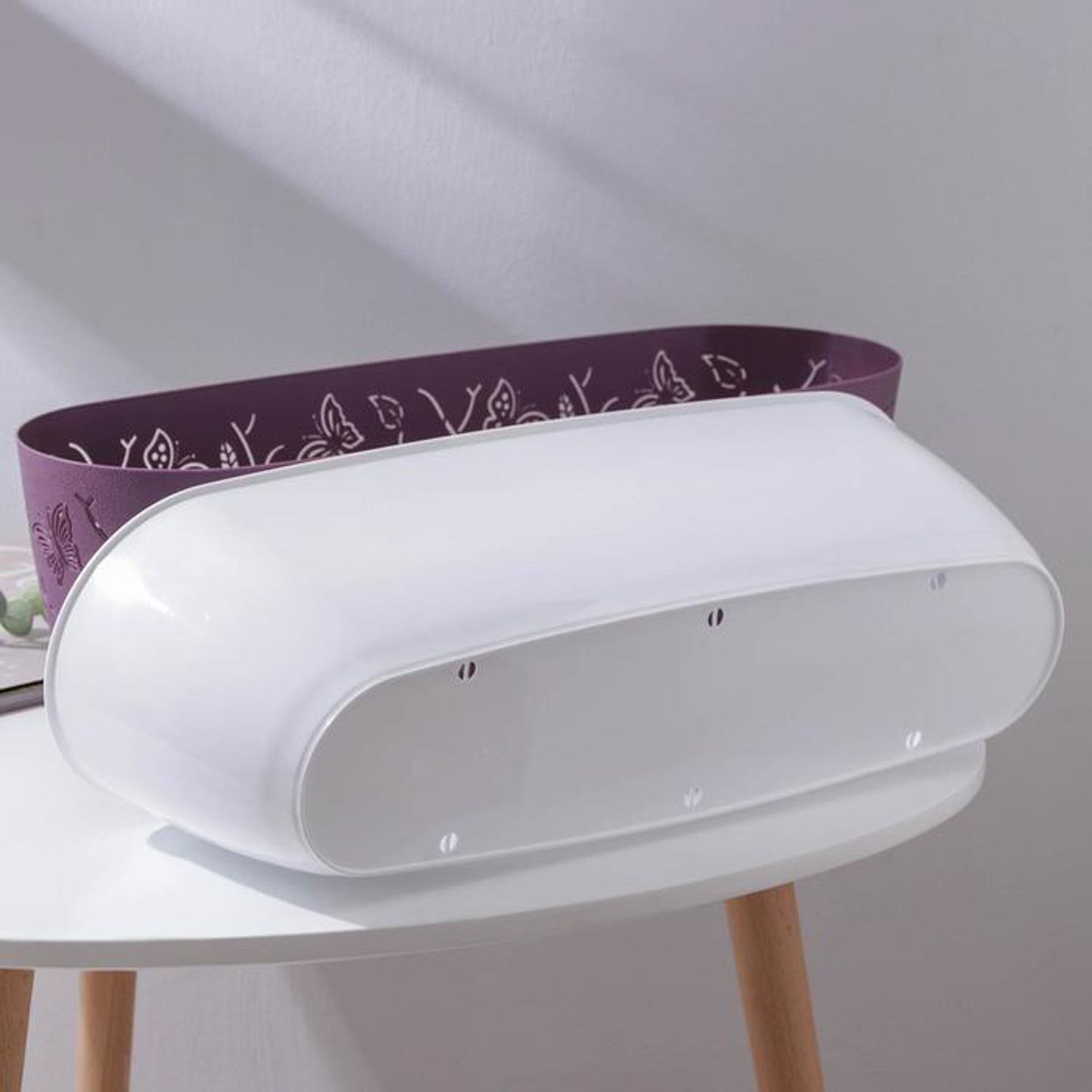 Кашпо пластмассовое Lucky Friday Butterflies, 7.3 л, 470х150 мм, пепельно-розовый