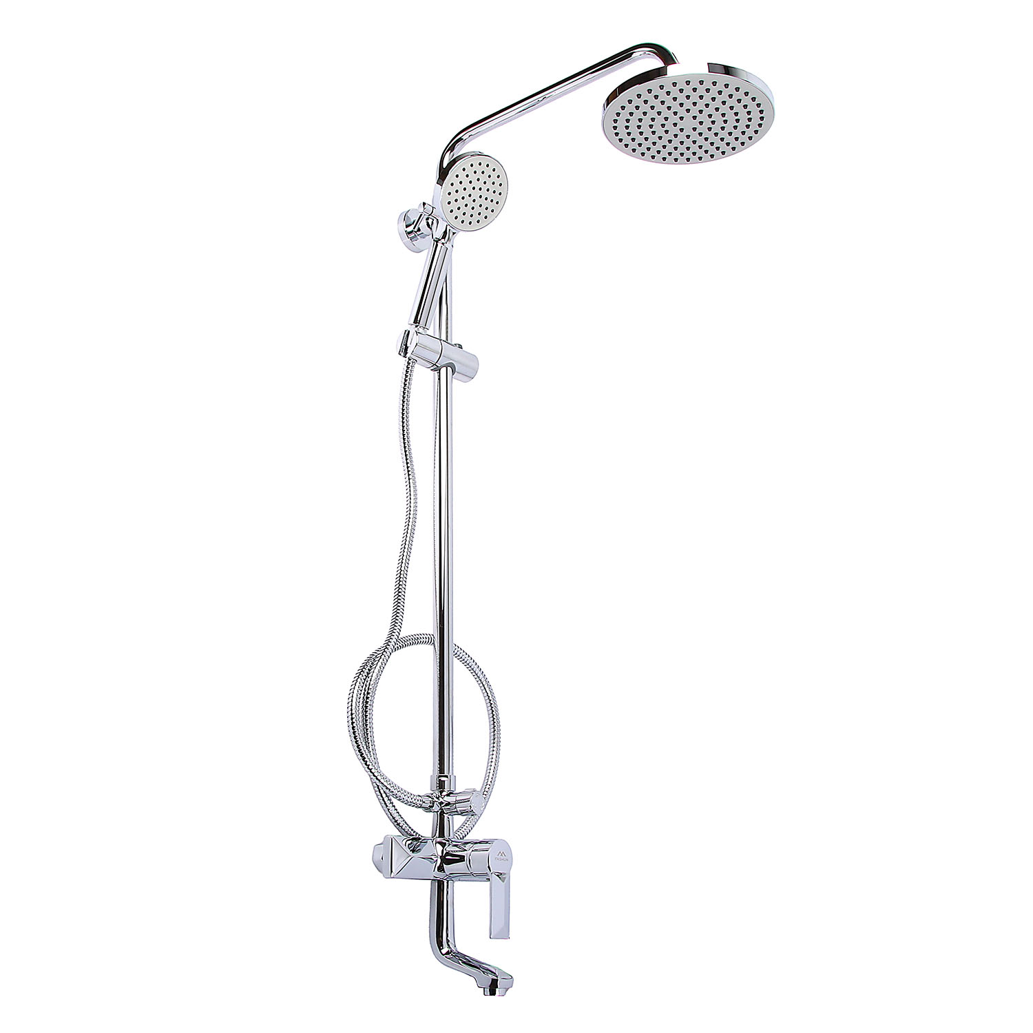 Смеситель д/ванны со стойкой для душа + ручной и тропический душ FASHUN A2418 *1