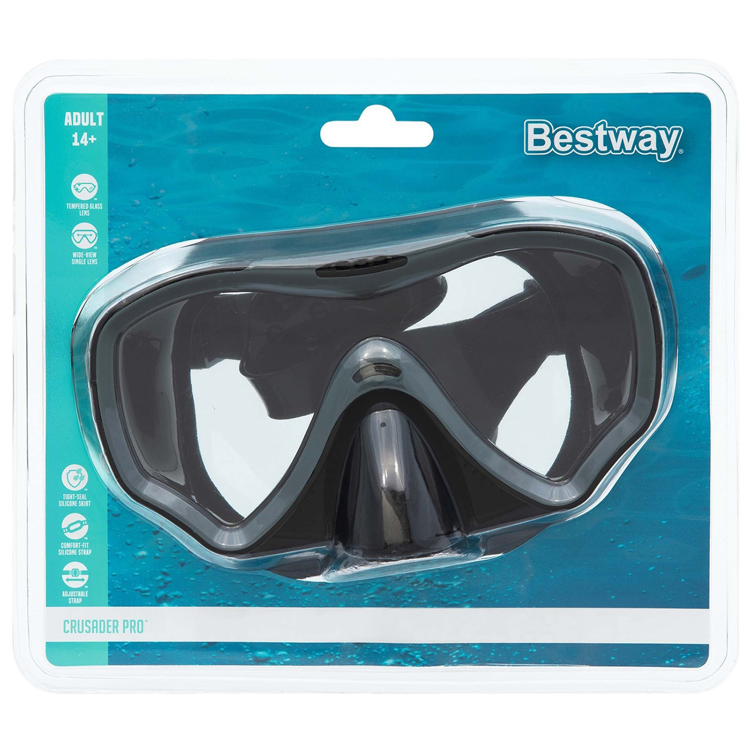 Маска для плавания Crusader Pro Mask, от 14 лет, цвета микс 22074   9298686