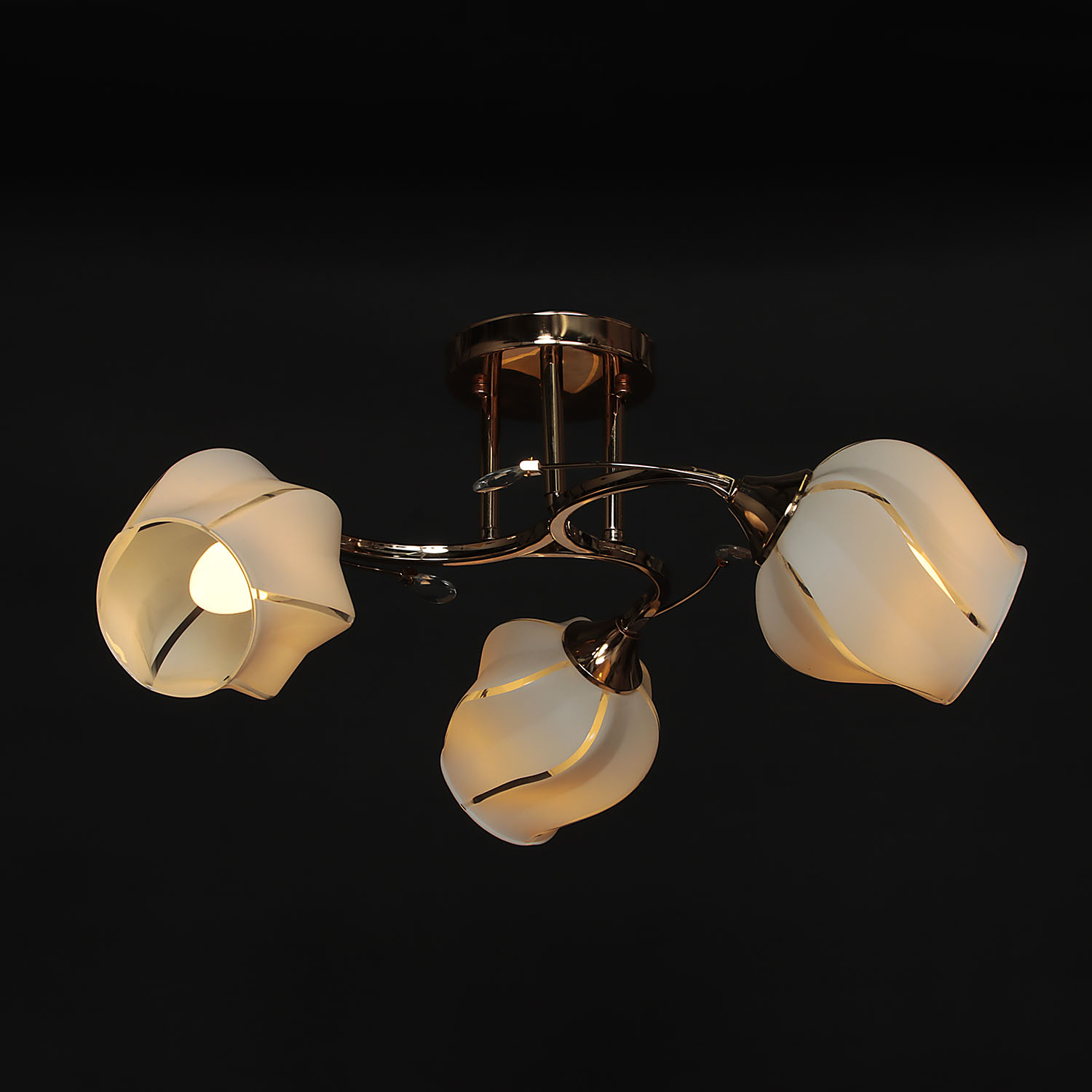 Люстра А2367/3 FG Е27 3*40Вт ( h=280; d=470) S=12м2 VERNER LIGHTING *1