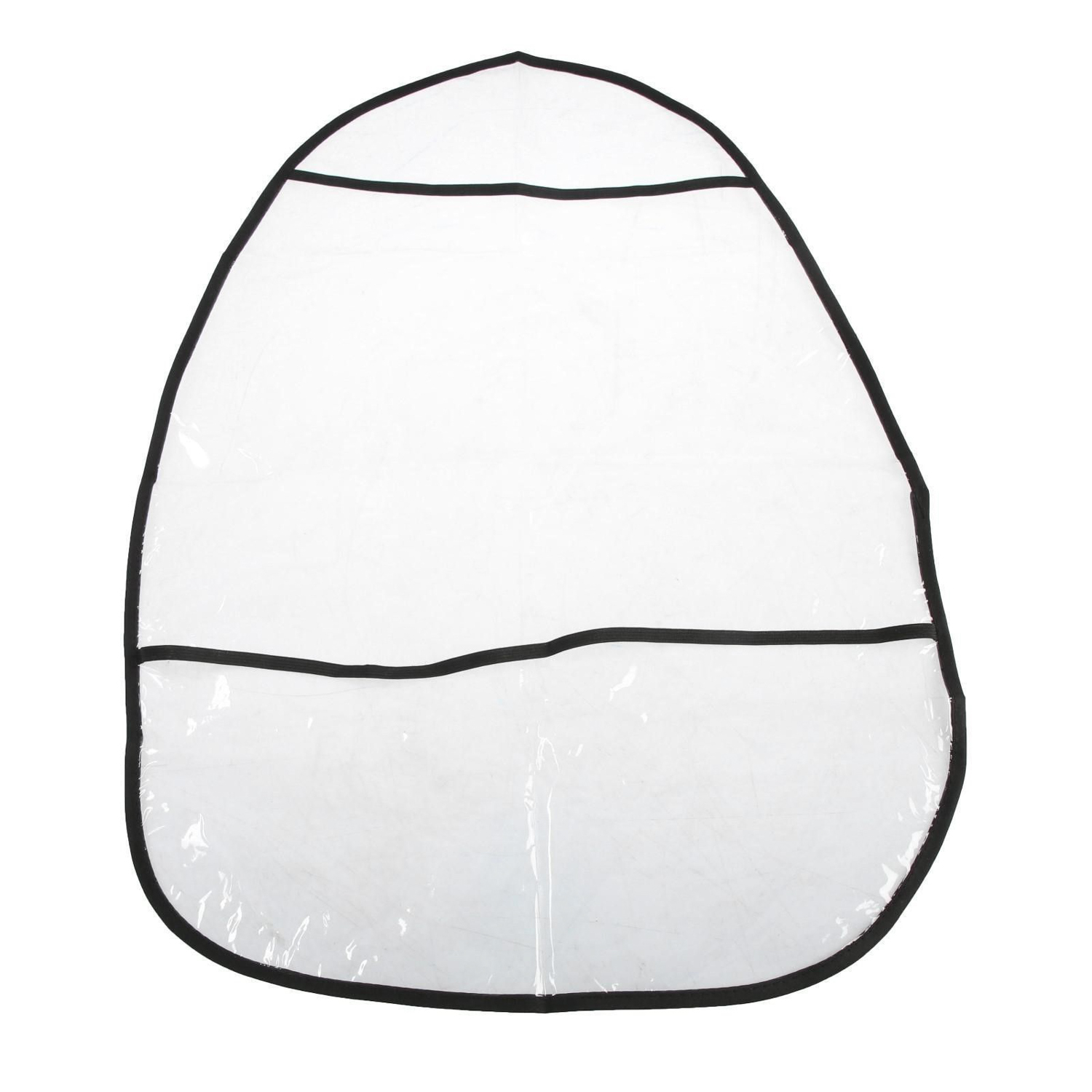 яяяНакидка-незапинайка на спинку сиденья 58х42 см, черная окантовка, прозрачная 4388708