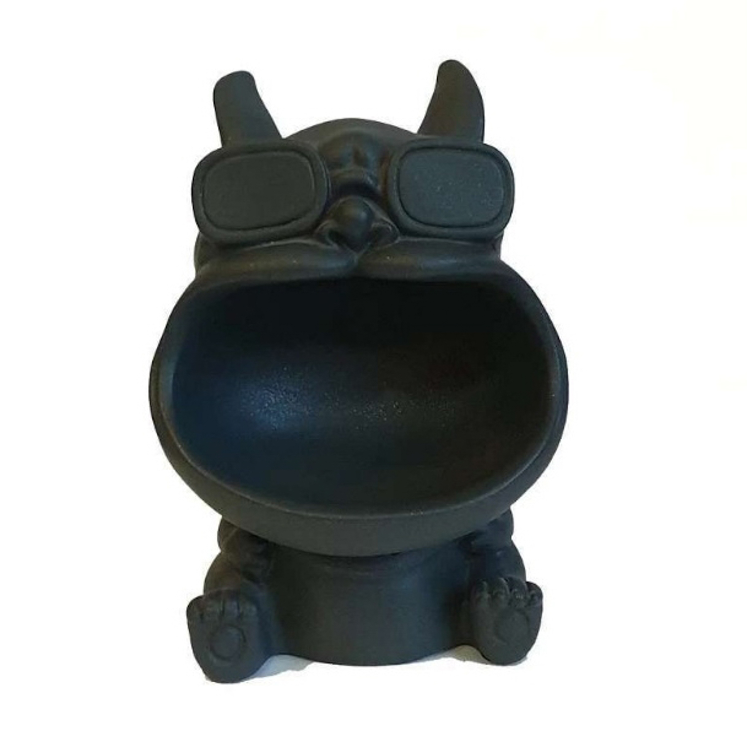 Кашпо гипсовое "Рэп-Дог" 1,27л 130х120мм h170мм Антрацит металлик ("VipSet") *1/4