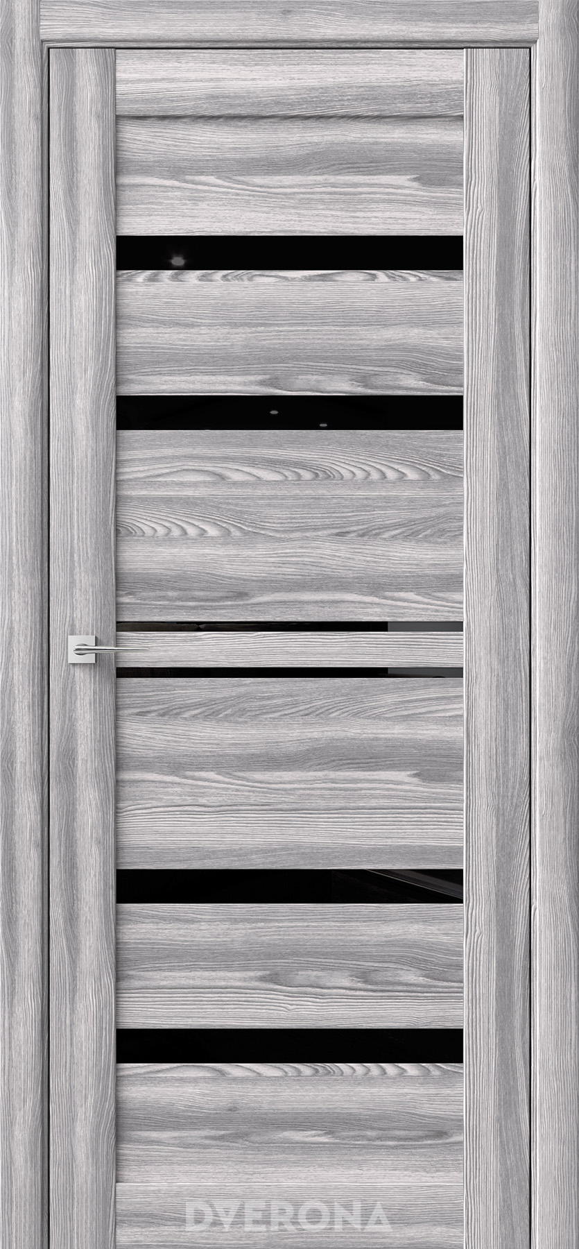 Дверь межкомнатная остекленная ЦАРГИ ПВХ Тампа Ривьера Грей/черный лакобель 800мм Аркада*1 Дверь межкомнатная остекленная ЦАРГИ ПВХ Тампа Ривьера Грей/черный лакобель 800мм Аркада*1