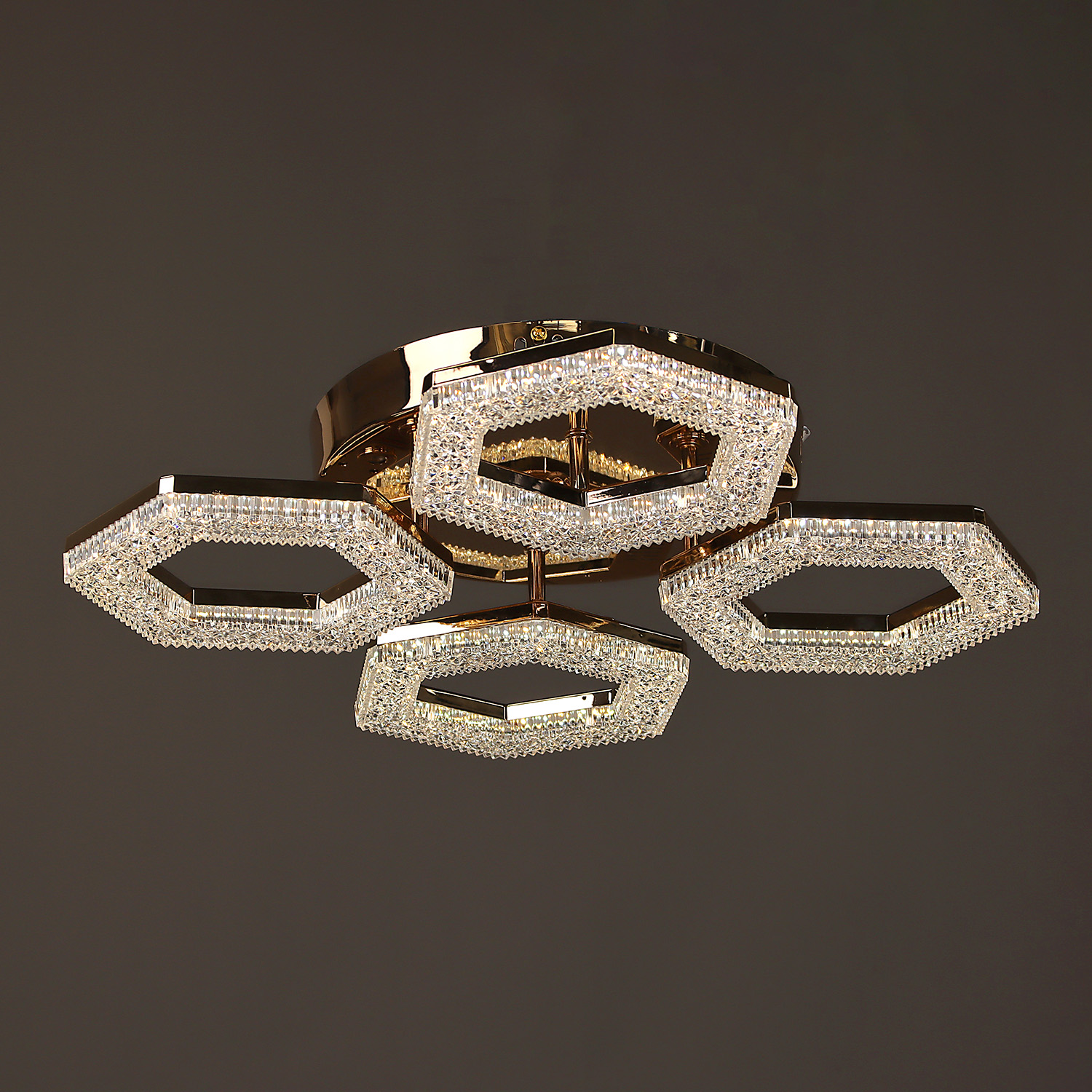 Светильник потолочный светодиодный YH1234/4 FGD 4*48W LED 3000-6500К (d-500; h-100) пульт VERNER LIGHTING *1