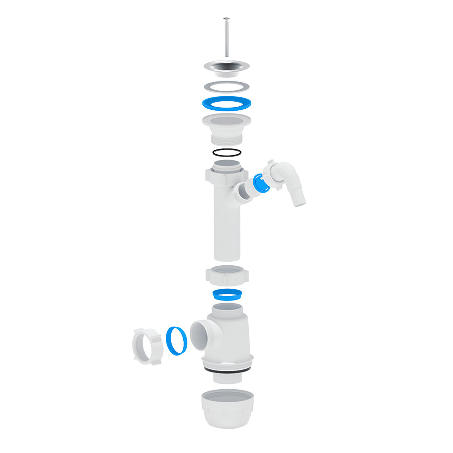Сифон бутылочный 1 1/2"*40 с отводом стиральной машины АНИ ГРОТ А1000 *1/35