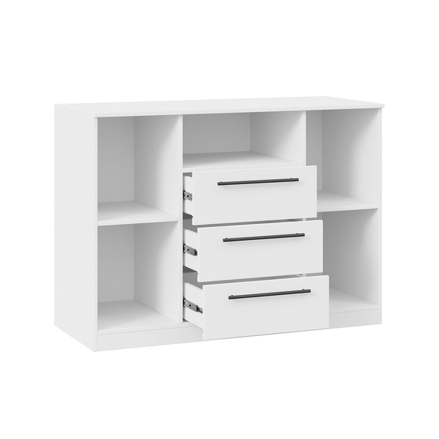 Комод 1200*509*872мм 3 ящика,2 дверки БЕЛЫЙ Агата ТриЯ*1