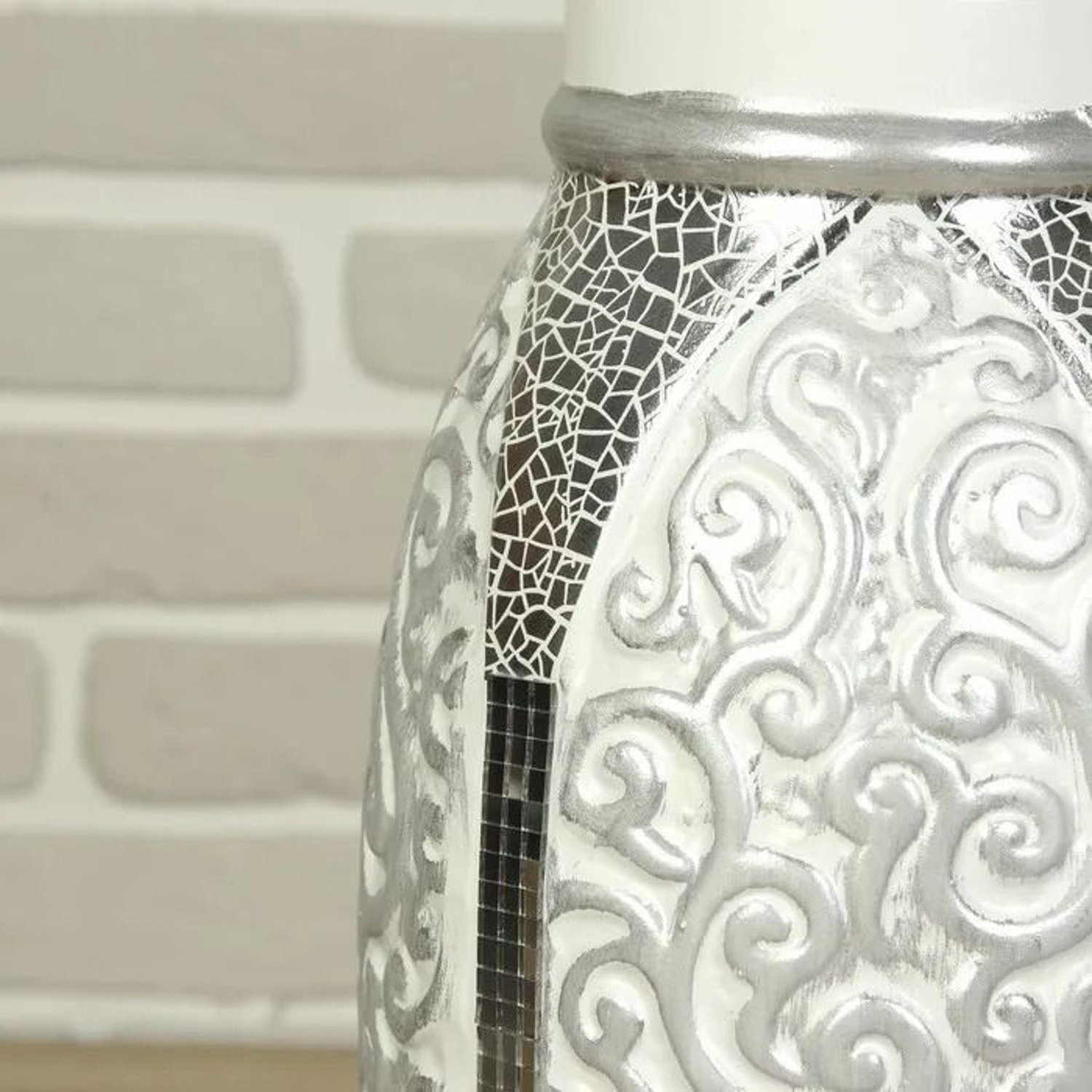 Ваза керамика напольная "Версаль" 60 см, белый 3533182