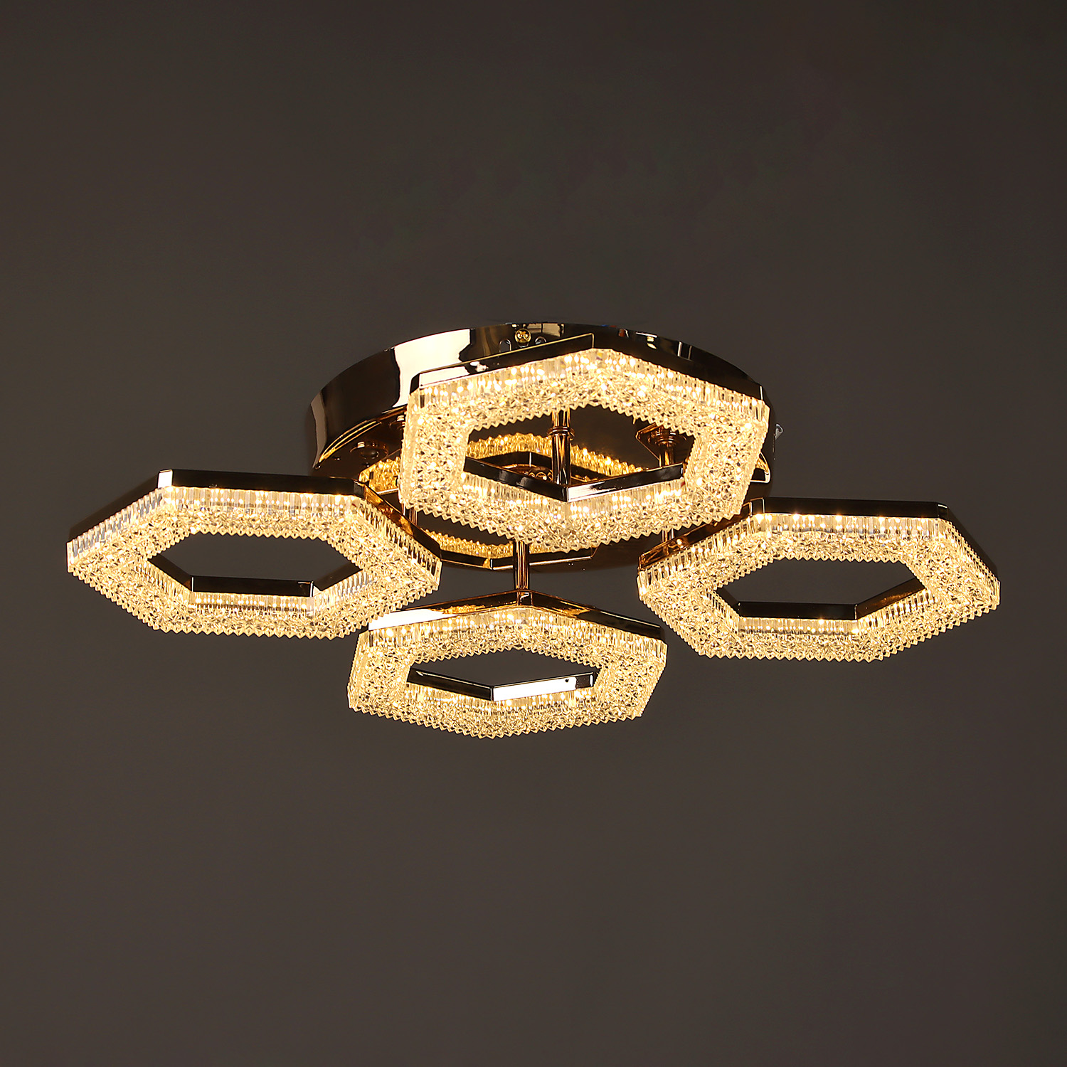 Светильник потолочный светодиодный YH1234/4 FGD 4*48W LED 3000-6500К (d-500; h-100) пульт VERNER LIGHTING *1