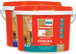 Краска акриловая 5 л для дома и офиса PARADE W4, белая база А, моющаяся, машинная колеровка
