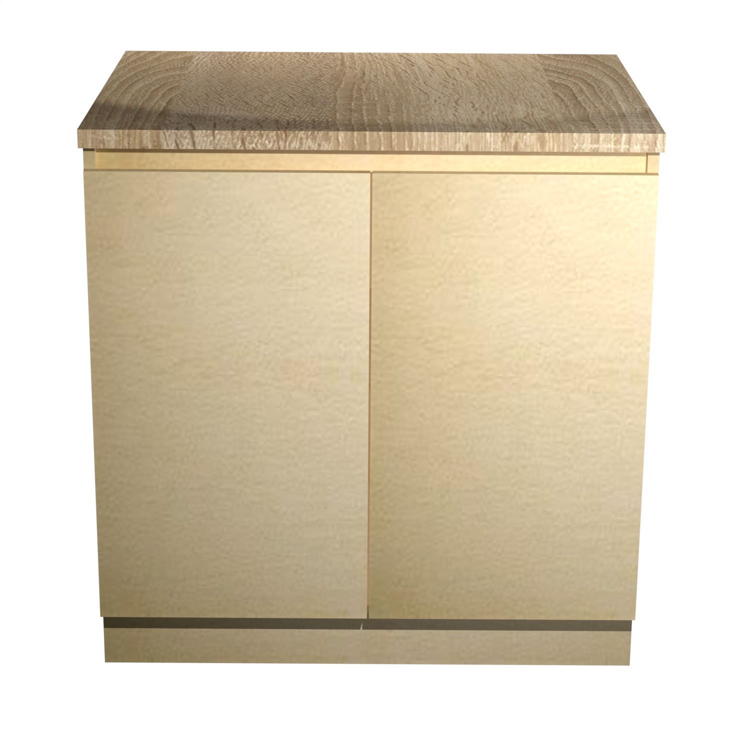 Шкаф напольный 800х850х480 мм BROZEX-WOOD Melissa, с двумя дверцами, светло-бежевый