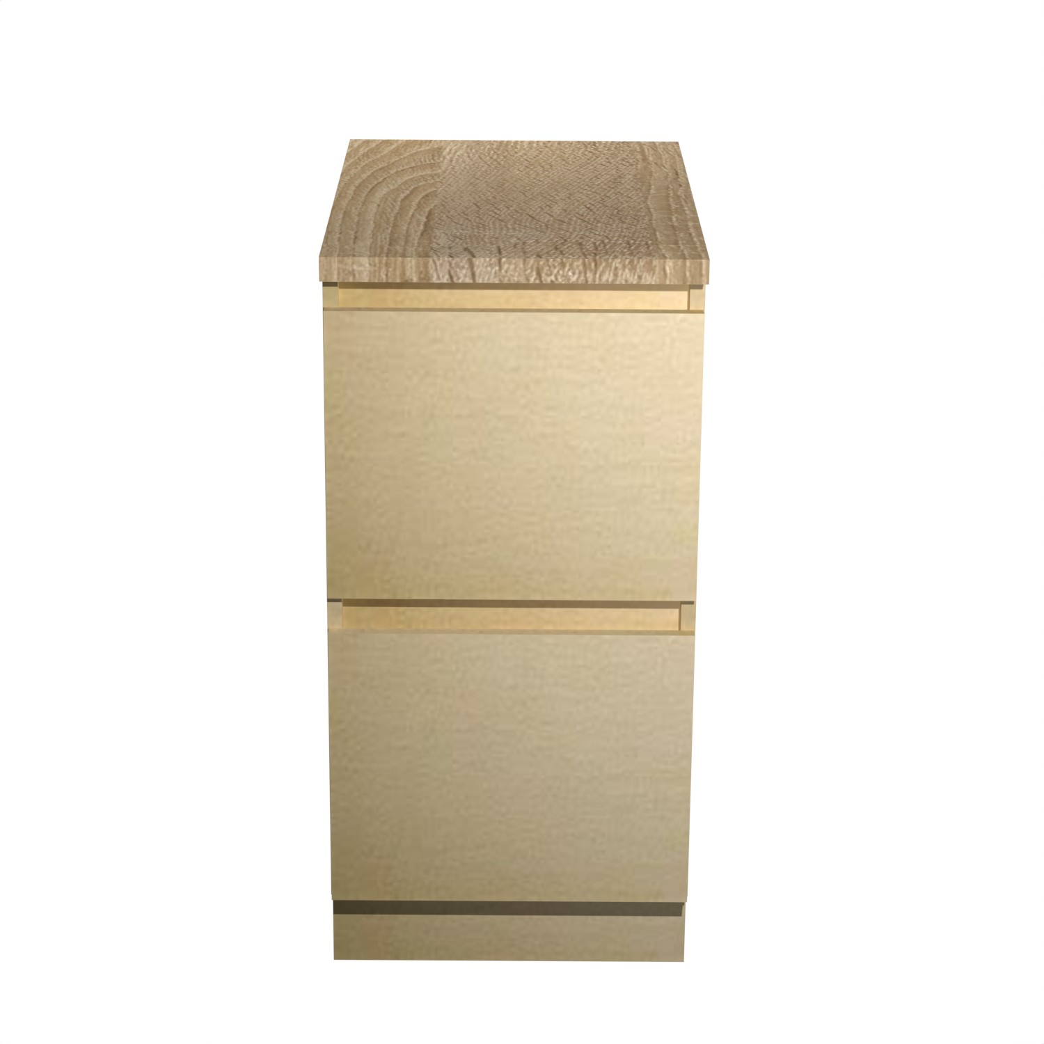 Шкаф напольный 400х850х600 мм BROZEX-WOOD Melissa, с двумя ящиками, светло-бежевый