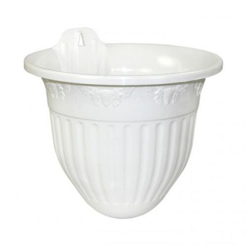 Кашпо пластм. настенное "Лозанна" 3,0л d верха 215мм h220мм Белый М1513 (ЗПИ "Альтернатива") *1/16