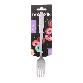 Вилка столовая нерж. "Pearl" КОМПЛЕКТ 2ШТ на подвеске DMC060 "Domenik" *1/12/72