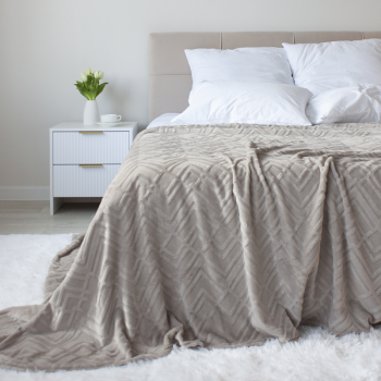 Плед 180*200см микрофибра Aspen Rimma бежевый CASA CONFORTE *1 *