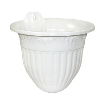 Кашпо пластм. настенное "Лозанна" 3,0л d верха 215мм h220мм Белый М1513 (ЗПИ "Альтернатива") *1/16