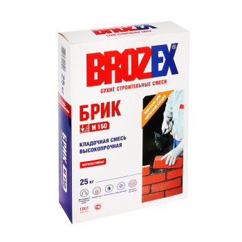 Кладочная смесь 25 кг BROZEX Брик М 150 W зимняя