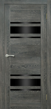 Дверное полотно остекленное BROZEX-WOOD Comfort-17, 2000х700х36 мм, дуб шале графит 3D