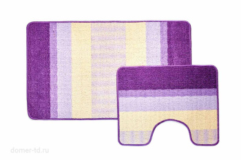 Коврик д/ванной Bombini "Star" Комплект:(55см х 90см)+д/туалета Лиловый 70 *1/40