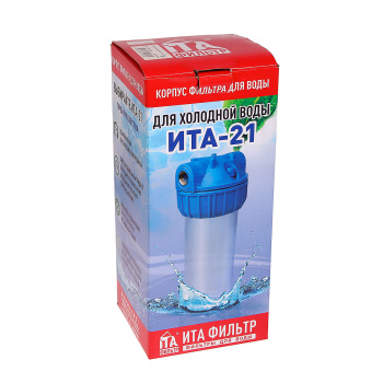 Корпус фильтра ITA 10SL 3/4'' прозрачный ИТА-21 Премиум *1/12 Корпус фильтра ITA 10SL 3/4'' прозрачный ИТА-21 Премиум *1/12