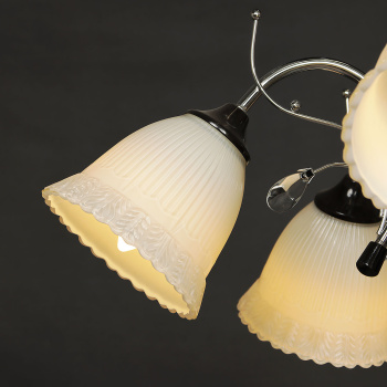 Люстра Verner Lighting N0538/5, 40 Вт, E14, 5 ламп, хром/черный