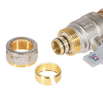 Кран шаровый 20х20 цанга/цанга бабочка CTM (СТАНДАРТ) CWPB2020 *1/15