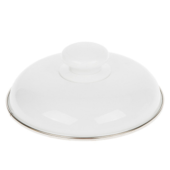 Кастрюля эмалированная 1,5л d160мм металл.кр.с пл.р.,об.нерж.,без деколи С-1508АП2 *1/4