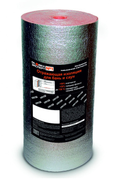 Утеплитель фольгированный для бань и саун Globex ЛФ, 3 мм, оранжевый, 1 м