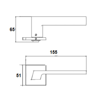 Ручка раздельная ЗОЛОТО матовый 809Е11 КВАДРАТ 03 /204934 TRODOS *1/24