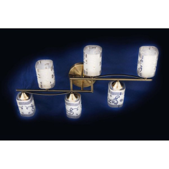 Светильник потолочный K1690/6 Мираж 6*60W E27 (h=140, w=400, l=650) S=24м2 VERNER LIGHTING *1**