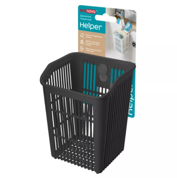 Держатель подвесной на присосах пластм. "Helper" 94х90х121мм Темно-серый арт.43322741595 *1/24