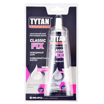 Жидкие гвозди 100 мл TYTAN Classic Fix, для стекла, металла, пластика, прозрачный