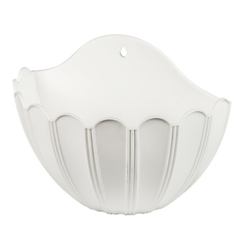 Кашпо пластм. настенное "Хризантема" 2,0л 247х127мм h193мм белое КХН 2 Б (Екатеринбург) *1/50