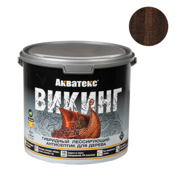Антисептик 2.5 л для дерева АКВАТЕКС ВИКИНГ, гибридный, лессирующий, палисандр