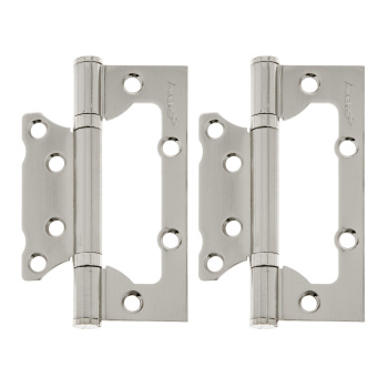 Петля без врезки 100*63*2мм НИКЕЛЬ матовый NIS (комплект 2шт.) AVERS *1/6/48