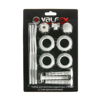 Набор для монтажа радиаторов VALFEX, 3/4", с 3 кронштейнами Набор для монтажа радиаторов VALFEX, 3/4", с 3 кронштейнами