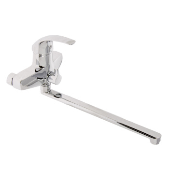 Смеситель для ванны "Potato" P2207C длинный плоский излив, переключатель душа *1/10