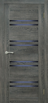 Дверное полотно остекленное BROZEX-WOOD Comfort-11, 2000х700х36 мм, дуб шале графит 3D